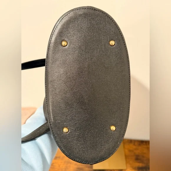 MCM Black Saffiano Leather Bucket Bag with Mini Pouch - Picture 5 of 10